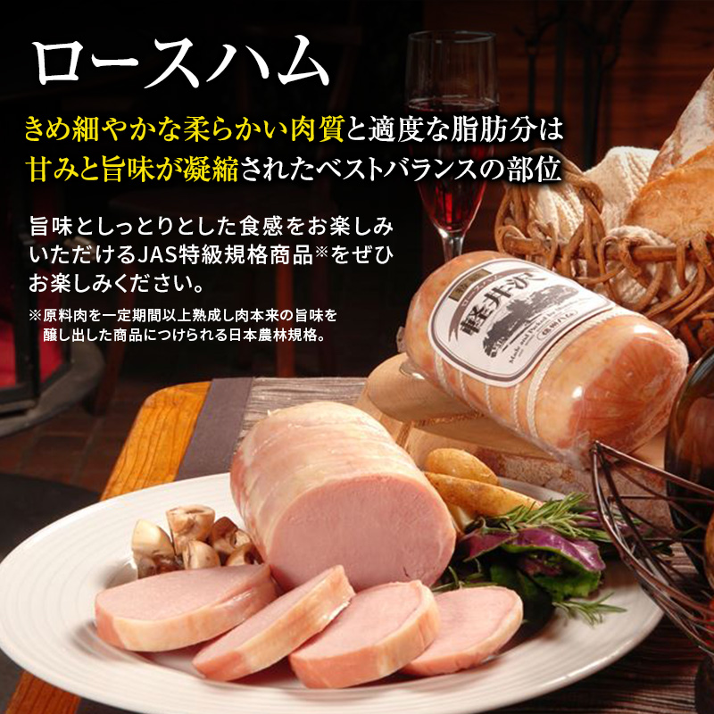 【寄附額改定】爽やか信州軽井沢 特級 ロースハム 700g 信州ハム